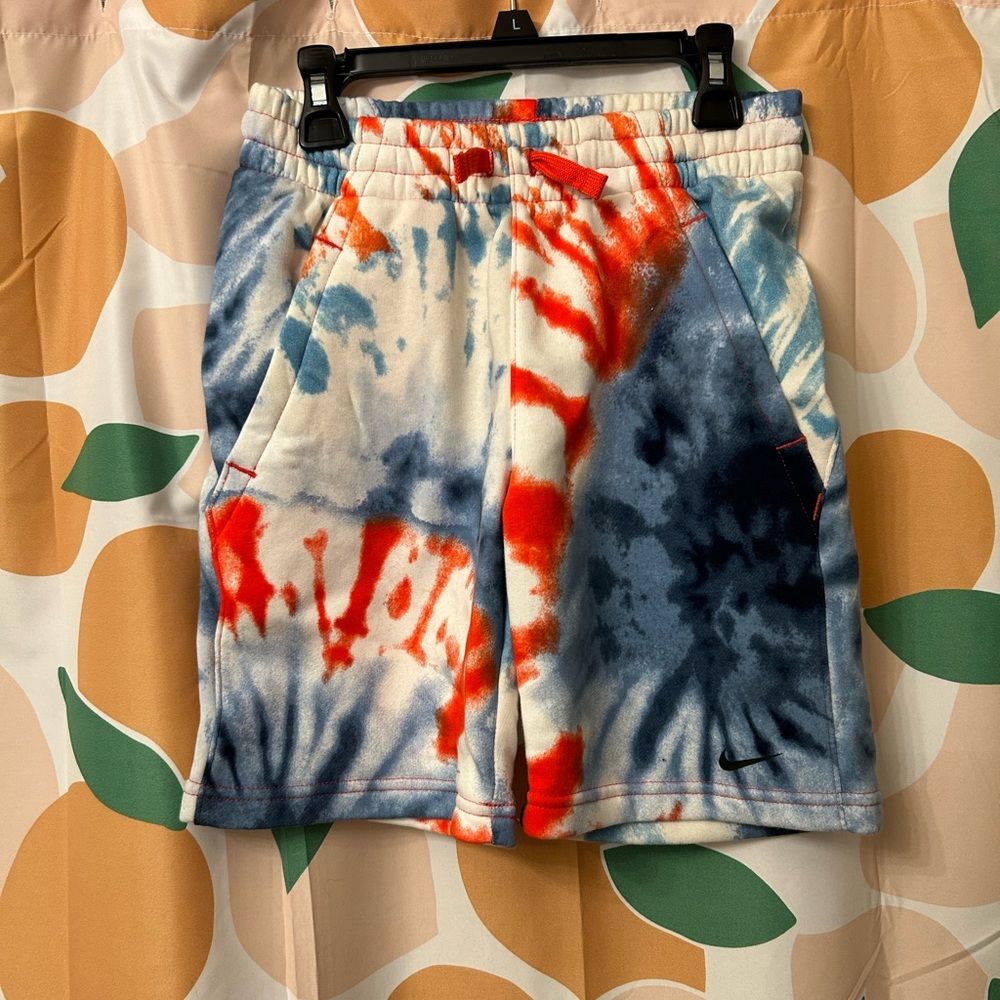 Nike Kids Tie-Dye Shorts - Red, Blue, White
